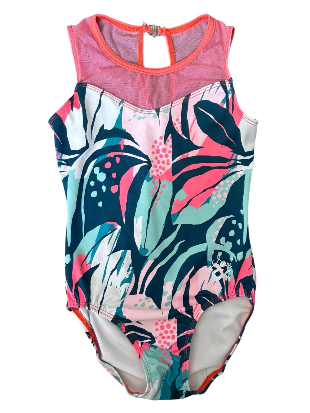 GK Elite Suni Lee Grounded Growth Gymnastic
Peach Floral Tank Leotard CM - Picture 2 of 14